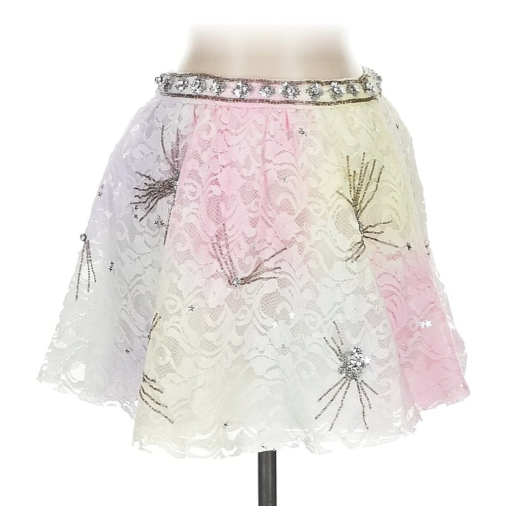 Loveshackfancy Kezia White Silver Beaded Mini Ski… - image 4